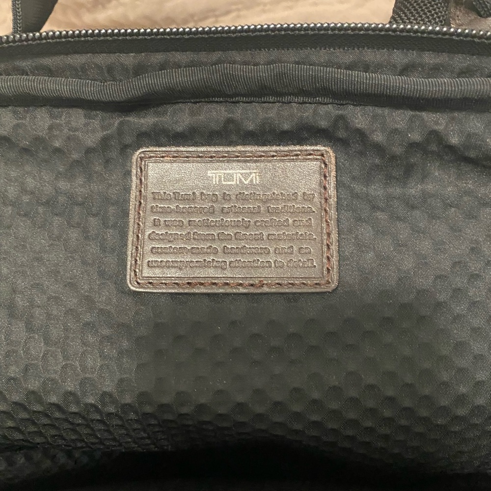 TUMI Charcoal Men's Backpack with Leather detail - Picture 16 of 16